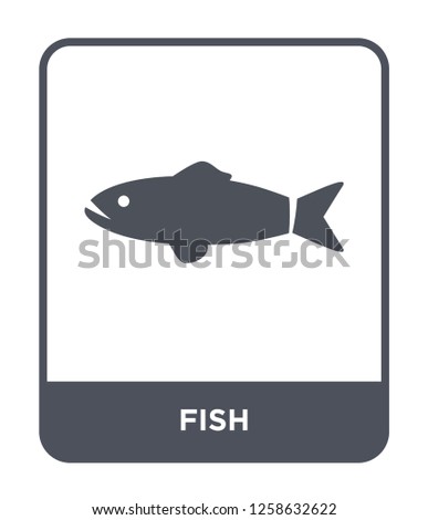 fish icon vector on white background, fish trendy filled icons from Nautical collection, fish simple element illustration