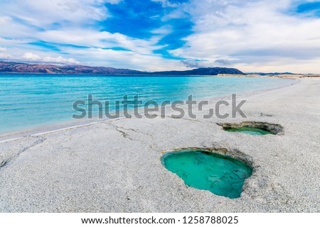 Salda Lake in Burdur Province in Turkey