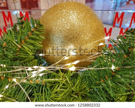 Christmas ball on the branches fir