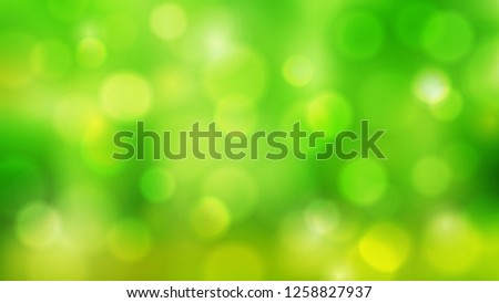 Abstract rectangular horizontal sunny summer spring  green yellow vector background, blurred background with bokeh