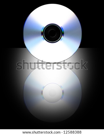 Blank Disc with layout for presentation on black background (Label Path Included)