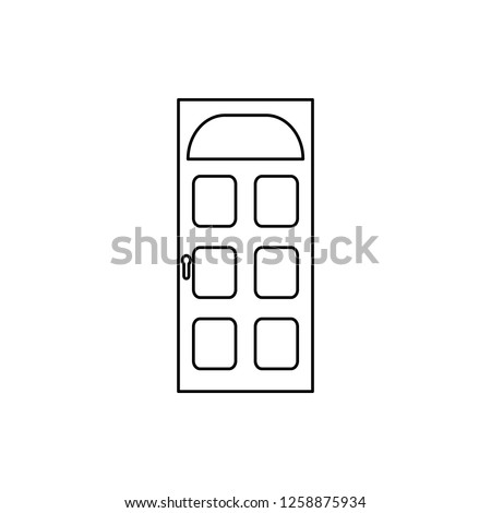Entrance door icon. Element of Door for mobile concept and web apps icon. Thin line icon for website design and development, app development