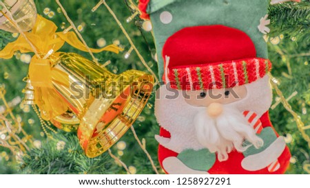 Santa Claus on Christmas decorative tree