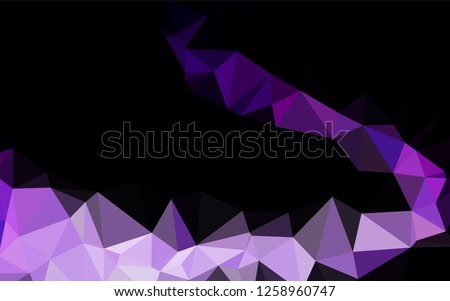 Light Purple vector low poly cover. Glitter abstract illustration with an elegant design. The template can be used as a background for cell phones.