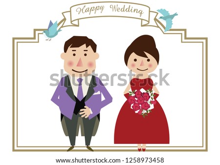 Design for the wedding.
Clip art of the bridegroom and bride.
Wedding frame design.
Clip art of marriage.
