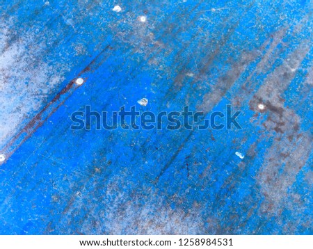 Old blue paint metal texture for background
