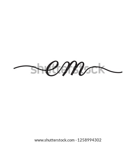handwritten initials vector logo