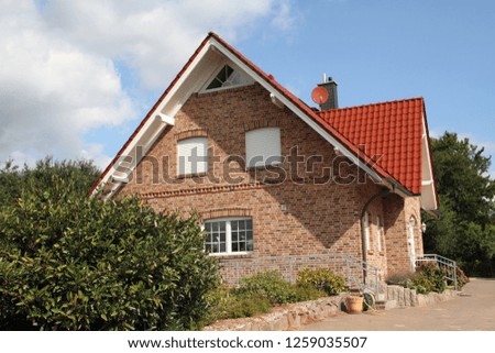 a new House with blue sky