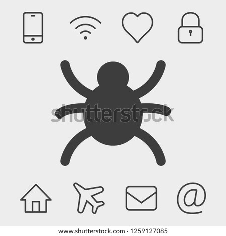 Spider icon vector
