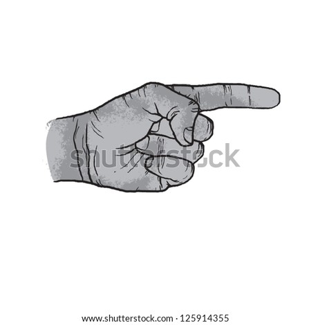 vector hand. pointing finger