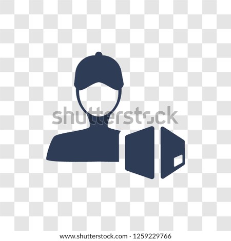 Courier icon. Trendy Courier logo concept on transparent background from Delivery and logistics collection