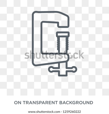 Clamp icon. Clamp design concept from Industry collection. Simple element vector illustration on transparent background.