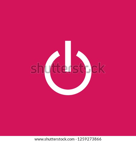power icon vector. power sign on pink background. power icon for web and app