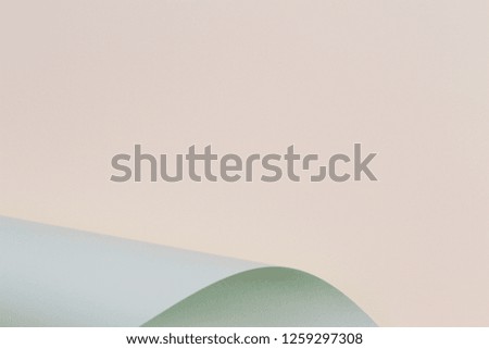 Abstract geometric shape pastel green and yellow color paper composition background