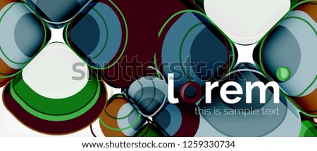 Abstract background - geometric multicolored round shapes composition. Trendy abstract layout template for business or technology presentation or web brochure cover, wallpaper. Vector illustration