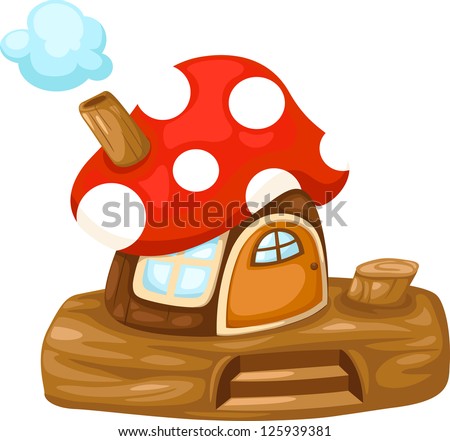 illustration of isolated fantasy Mushroom house.JPG (EPS vector version id 125250365,format also available in my portfolio)