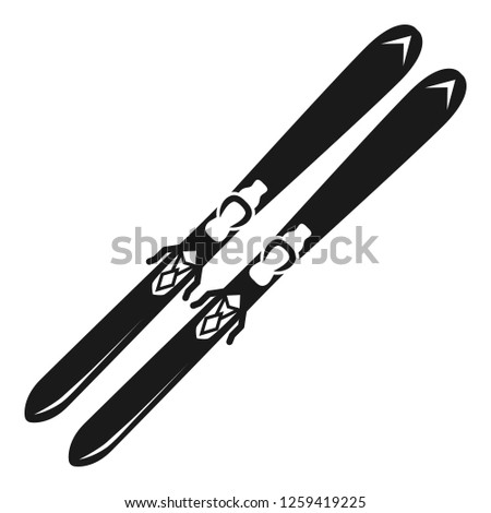 Skis icon. Simple illustration of skis vector icon for web design isolated on white background