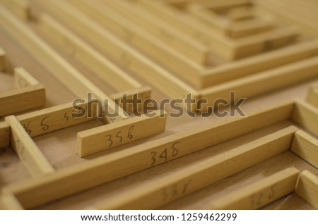 Wooden maze under construction