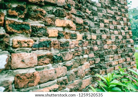 Brick wall patterns and texture on the surface used as background image or variety of presentations (Education, Business, Telecommunication, Engineering, Book, Designer, Architecture, Art)