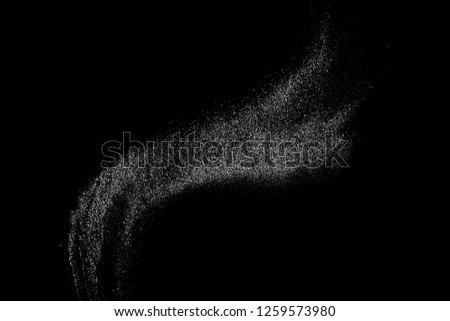 Water Splash Texture Isolated On Black Background. Vector Overlay Elements. Digitally Generated Image. Illustration, Eps 10.