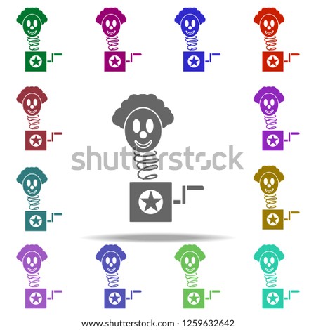clown in box icon. Elements of Day of jokes in multi color style icons. Simple icon for websites, web design, mobile app, info graphics