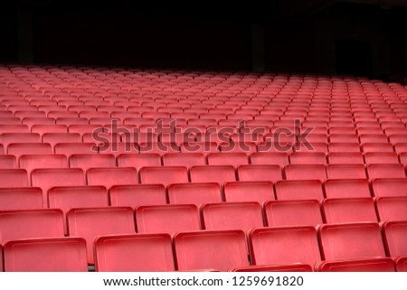 empty Red seat row in football soccer stadium