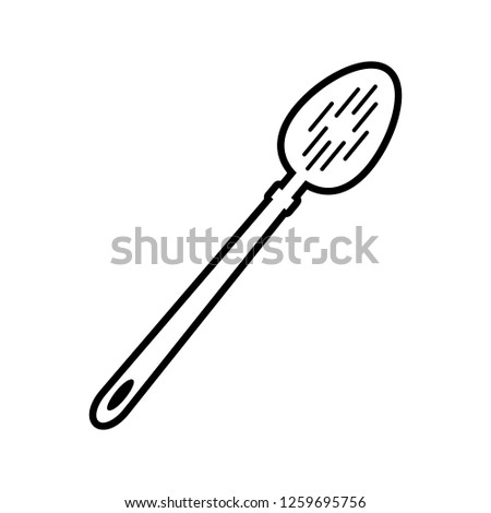 large spoon icon. Element of kitchen tools for mobile concept and web apps icon. Thin line icon for website design and development, app development