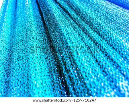 Light blue mesh fabric texture, Light blue sailcloth fabric, Selective focus