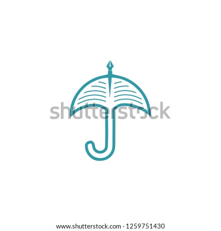 abstract book umbrella logo