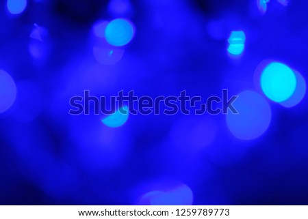 Christmas light bokeh abstract background blurred photo,New year decoration blue colour