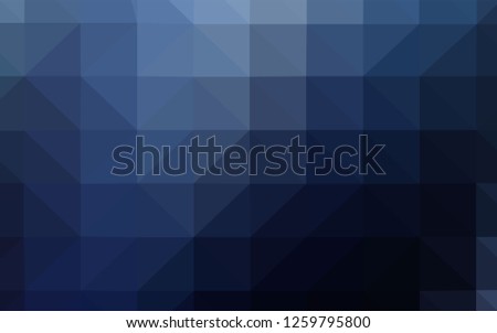 Dark BLUE vector abstract polygonal pattern. Triangular geometric sample with gradient.  Brand new design for your business.