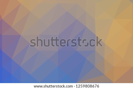 Light Blue, Yellow vector shining triangular pattern. Colorful illustration in Origami style with gradient.  The best triangular design for your business.