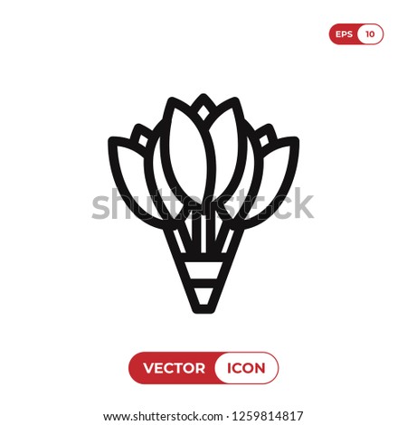 Flowers bouquet icon vector