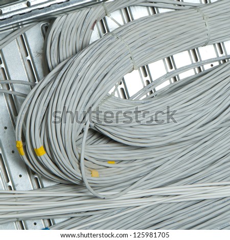 close up of network cables