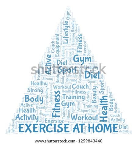 Exercise At Home word cloud.