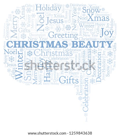 Christmas Beauty word cloud.