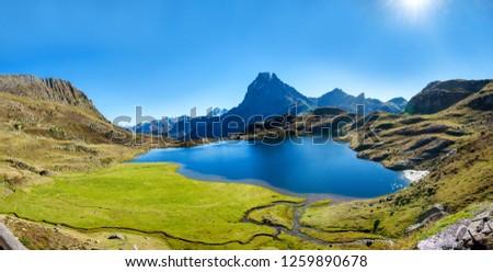a view of the mountain of Pic Du Midi Ossau, France, Pyrenees