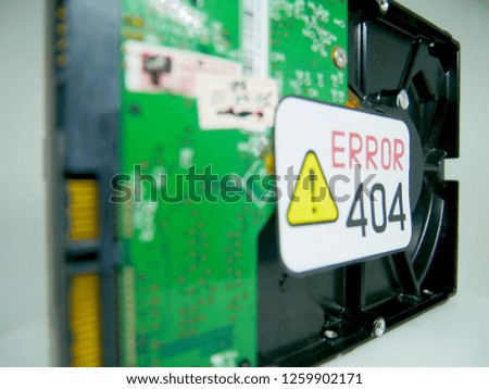 hard disk used for error 404 