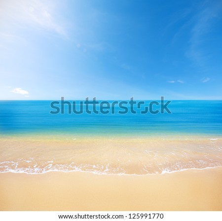 beach and sea Royalty-Free Stock Photo #125991770