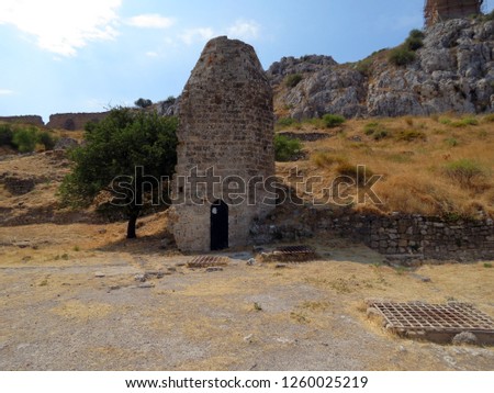  Europe, Greece, Corinth,a small fortification on the 
top of the fortress
                              