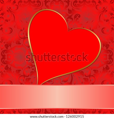 fancy red background with heart