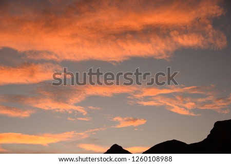 Clouds in the Spanish sky, sunset, Costa Blanca, Spain