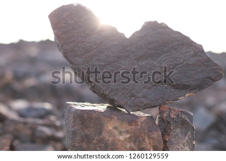 Stone in shape of heart