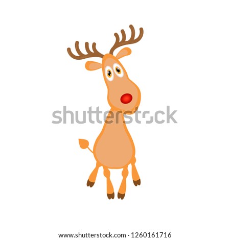 funny cute cartoon deer. vector