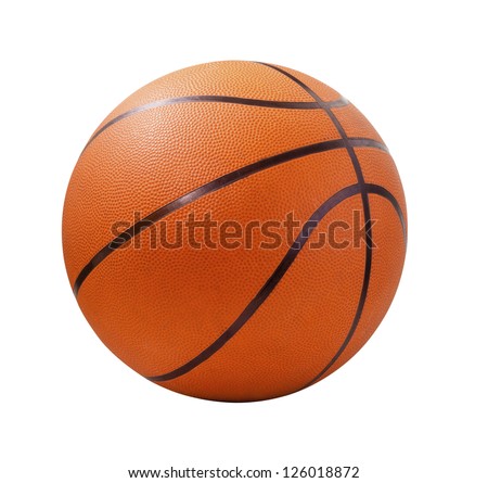 Orange  basket ball, isolated in white background and path