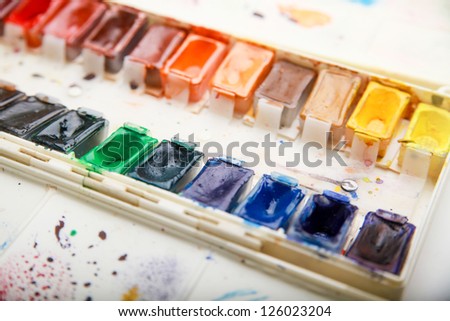 Picture of professional aquarelle paintbox