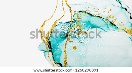 Transparent creativity, Ink colors are amazingly bright, luminous, translucent, free-flowing, and dry quickly. Abstract artwork. Trendy wallpaper. Natural pattern, luxury art. Royalty-Free Stock Photo #1260298891