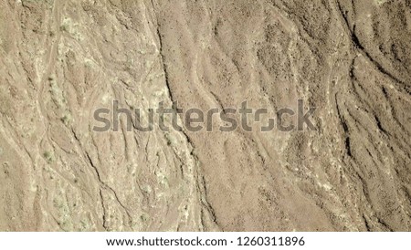 Desert ground - Aerial image of dry desert land.