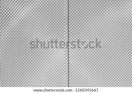 White Wire Mesh Steel Wall Pattern Background.