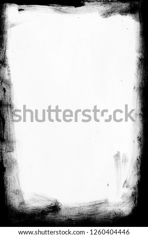 Grunge background with black frame and faded central area for your text or picture, copy space 